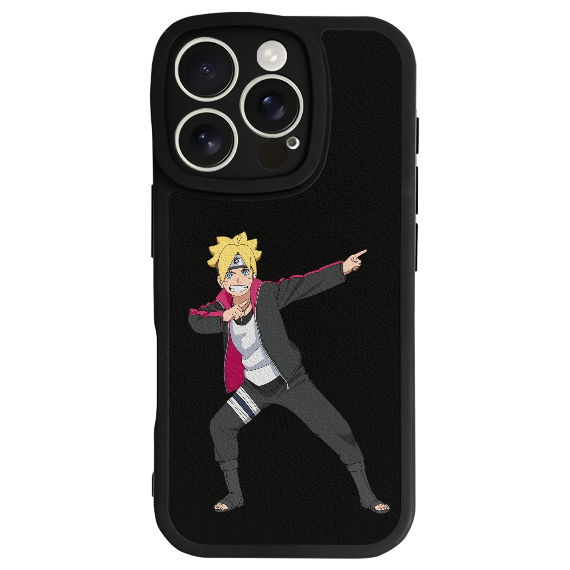 （画像用） NARUTO -ナルト- うずまき ボルト Uzumaki Boruto 【iPhone 16シリーズ対応】シリコンスマホケース（レザー調） 材質：シリコン